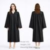 Happy Secret Black Matte Graduation Gown for Adults, Choir Robe for Church, Baptismal & Judge Robes view 2