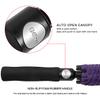 G4Free 68 Inch Automatic Open Golf Long Umbrella Extra Large Oversize Double Canopy Vented Windproof Waterproof Stick Umbrellas(Purple) view 3