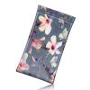FINTIE Soft Eyeglasses Case with Cleaning Cloth, Portable Squeeze Top Vegan Leather Glasses Pouch, Sunglasses Eyewear Bag, Blooming Hibiscus view 1