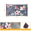 FINTIE Soft Eyeglasses Case with Cleaning Cloth, Portable Squeeze Top Vegan Leather Glasses Pouch, Sunglasses Eyewear Bag, Blooming Hibiscus view 2