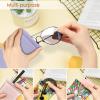 FINTIE Soft Eyeglasses Case with Cleaning Cloth, Portable Squeeze Top Vegan Leather Glasses Pouch, Sunglasses Eyewear Bag, Lilac Purple view 4