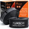 2-PCS 20" Heavy Duty Bike Tire Tubes 20x2.10/2.40 Schrader Valve (52/62-406) 20 Bicycle Inner Tubes Compatible with 20x2.10 20x2.125 20x2.20 20x2.25 20x2.3 20x2.35 20x2.4 Tire Tubes view 1