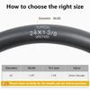 2-PCS 24x1 3/8 (37-540) Heavy Duty Bike Tubes AV32MM Schrader Valve 24x1 3/8 Inner Tubes Compatible with 24 x 1 3/8 Wheelchair Bike Bicycle Tire Tubes view 2