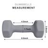 Balelinko Hand Weight Neoprene Coated Dumbbell, Exercise & Fitness Dumbbell for Home Gym Equipment Workouts Strength Training Free Weights for Women, Men, Seniors, Teens, and Youth, 8 LB Gray, Pair view 2