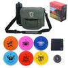 CROWN ME Disc Golf Set, Disc Golf Starter Set,Includes 1pc Bag with Water Bottle Pocket and Accessory Pocket, 2pcs Drivers, 2pcs Mid-Ranges, 2pcs Putters, 1pc Mini Disc Marker and 1pc Towel view 1