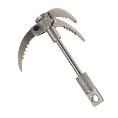 Ruipoo Grappling Hook, Folding Claw Multifunctional Stainless Steel Hook for Outdoor, Camping, Hiking, Tree, Rock, Mountain, Climbing Hold, etc (3 Claws