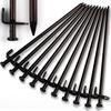 Beefoor Heavy Duty Steel Tent Stakes - Tarp Pegs Camping Stakes for Outdoor Camping Canopy and tarp, 12 inch 10PC Pack view 2