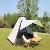 12'x 10' x8'Large Space Tower Bell Tipi Tent for Family 3-4 Person Camping Tents Double Layers Lightweight Waterproof Teepee Pyramid Tent view 1