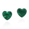 AeraVida 9mm Sterling Silver Green Malachite Heart Stud Earrings for Women Romantic Valentine Love Design Casual Post Jewelry Lightweight Gift for All Occasions view 1