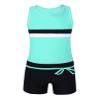 Yartina Kids Girls Two Piece Swimsuit Rash Guard Tankini Summer Bathing Set Swimwear Tank Top with Boyshorts Mint Green 8 view 3