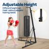 VIVOHOME Height Adjustable Foldable Heavy Duty Boxing Punching Bag Stand Steel Sandbag Rack Freestanding Up to 132 lbs for Home Fitness Stable view 4