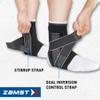 Zamst A1 Strong Ankle Brace Sports Sprains - Black, Right, XL view 4