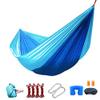 Portable Hammock Camping Survival Garden Hunting Leisure Travel Furniture Parachute Outdoor Hammocks Swing with 2 Carabiner view 1