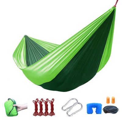 Portable Hammock Camping Survival Garden Hunting Leisure Travel Furniture Parachute Outdoor Hammocks Swing with 2 Carabiner
