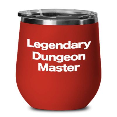 Dungeon Master Wine Trumbler Travel Cup Role Play Fantasy Game Guild Leader