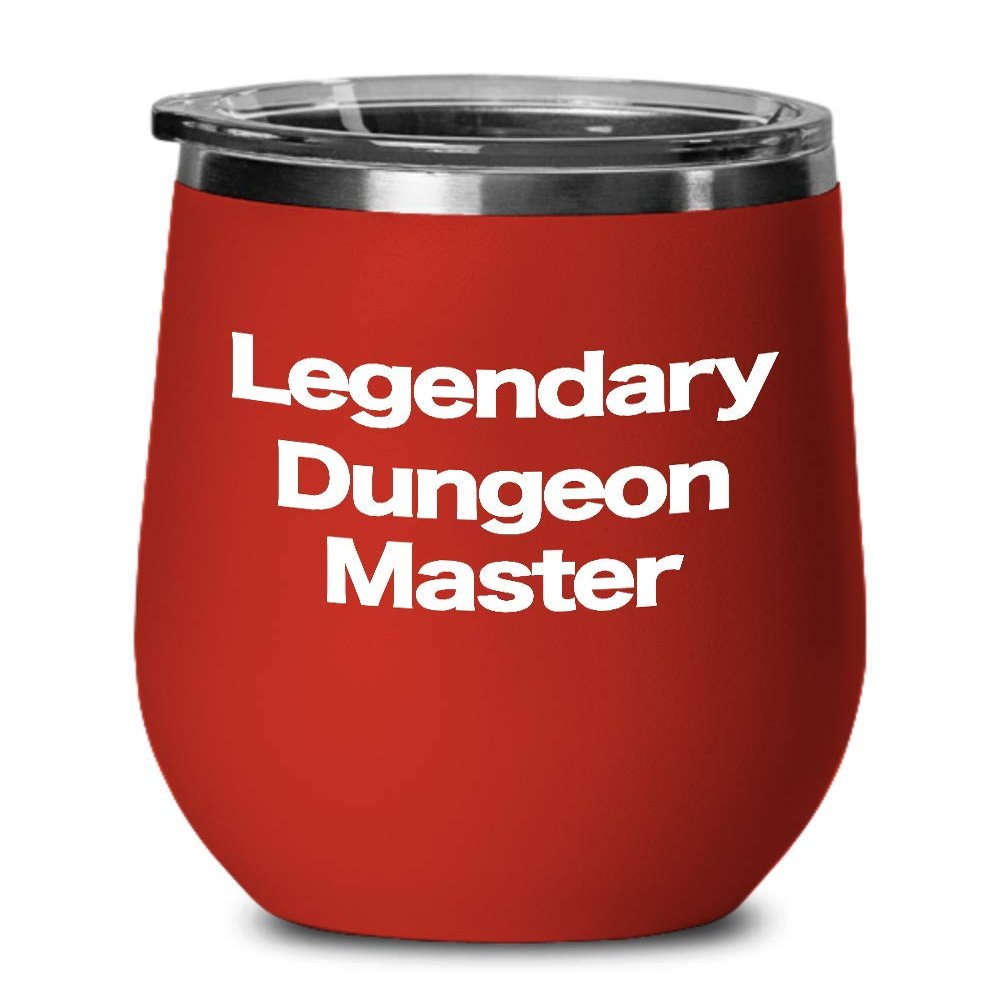 Dungeon Master Wine Trumbler Travel Cup Role Play Fantasy Game Guild Leader