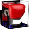 Better Display Cases Acrylic Vertical Boxing Glove Display Case Mirror Case, Navy Blue Risers , Wall Mount and Black Base 8" x 6" x 14" (A092/V18) view 1