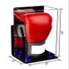Better Display Cases Acrylic Vertical Boxing Glove Display Case Mirror Case, Navy Blue Risers , Wall Mount and Black Base 8" x 6" x 14" (A092/V18) view 2