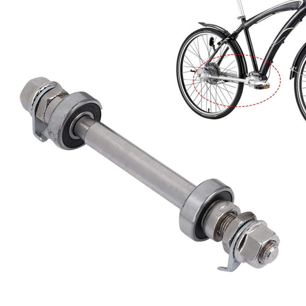 Bike Axle 140mm/ 5.51in Bicycle Front Axle Rear Solid Shaft Lever, Bike Repair Tool Accessories, for Road Bike, Mountain Bike, BMX