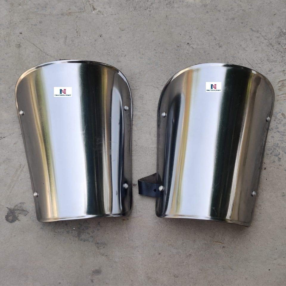 Arm Armor Knight Battle Ready Steel Arm Bracers - Silver Armour