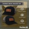 Hurley Men's Caps - Fairway Trucker Mesh Panel Baseball Cap Trucker Hat - Snap Back Hats for Men, Size One Size, Black view 2