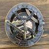 Engraved Sundial Brass Compass - 5 inches Large Sundial Compass in Leather Case Top Grade Calibrated Vintage Gift (Personalization) view 4