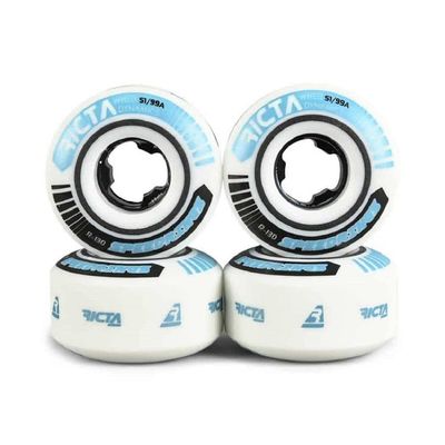 Ricta Wheel Dynamics Unisex Speedrings Slim 99a Skateboard Wheels, White, 51 mm UK