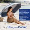 UV-Blocker UV Sun Protection Golf Umbrella - Double Canopy Vented Mesh (68") view 2