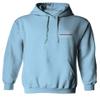 0084. American Flag Thin Blue Line Police Lives Matter Support Patriotic NY Sheriff Sweatshirt Pullover Hoodie (Light Blue, Small) view 2