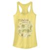 Disney Junior's Winnie The Pooh 100 Acre Map Slim Fit, Scoop Hem Racerback Tank, Banana, Medium view 1