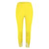 USYY Women's Leggings Plus Size High Waisted Stretch Jersey Capri Yoga Pants Knee-Length Tight Judo Sweatpant, Yellow, Small view 2