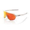 100% S2 Sport Performance Cycling Sunglasses (Soft Tact Off White - HiPER Red Multilayer Mirror Lens) view 1