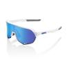 100% S2 Sport Performance Cycling Sunglasses (Matte White - HiPER Blue Multilayer Mirror Lens) view 1