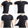 Big Boys Padded T-Shirts Short Sleeve Protective Shirt Padded Protective Gear for Football MMA Rugby Basketball Baseball Hockey Paintball Snowboard Ski Soccer Bike Cycling Parkour Volleyball M Black view 2