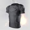 Big Boys Padded T-Shirts Short Sleeve Protective Shirt Padded Protective Gear for Football MMA Rugby Basketball Baseball Hockey Paintball Snowboard Ski Soccer Bike Cycling Parkour Volleyball M Black view 4