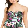 Hula Honey Womens Juniors Hyper Tropics Printed Strapless Swim Top Separates (X-Small, x_s) view 1