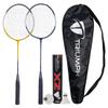 TRIUMPH Badminton Racquet, TRIUMPH Passion Badminton Racket Set- 2 Pc Badminton Racket with 10 Pc TRIUMPH ZX Feather Shuttlecock and Full Racket Cover to Carry Both Rackets, Perfect for Adults view 1