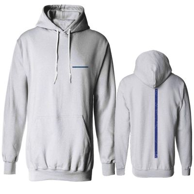 0084. American Flag Thin Blue Line Police Lives Matter Support Patriotic NY Sheriff Sweatshirt Pullover Hoodie (White, Small)