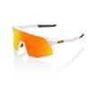 100% S3 Sport Performance Cycling Sunglasses (SOFT TACT WHITE - HiPER Red Multilayer Mirror Lens) view 1