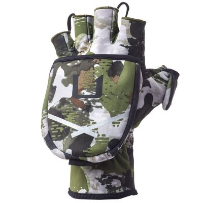 Windproof Softshell Flip Mitt | Pull Back Fishing Gloves