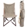 CHAMA Vaquero Chair & Travel Bag - Slate and Bone- Beautiful Outdoor Wood and Canvas Portable Folding Chair Ideal for Camping, Patios, Lawns, or Indoor Use - Supports 300 lbs view 1