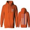 0084. American Flag Thin Blue Line Police Lives Matter Support Patriotic NY Sheriff Sweatshirt Pullover Hoodie (Orange, Medium) view 1