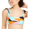 Hula Honey Womens Floral Camo Halter Swim Top Separates Blue XS view 1
