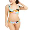 Hula Honey Womens Floral Camo Halter Swim Top Separates Blue XS view 3