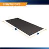 Marcy Exercise Equipment Mat, Floor Mat For Workout Equipment like Treadmill, Exercise Bike, Gym Accessories, 60 Inches long | MAT-365 Black view 2