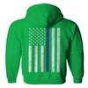 0084. American Flag Thin Blue Line Police Lives Matter Support Patriotic NY Sheriff Sweatshirt Pullover Hoodie (Irish, Large) view 3