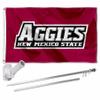 College Flags & Banners Co. New Mexico State University Polyester Flag and Pole Bracket Mount Bundle view 1