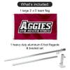 College Flags & Banners Co. New Mexico State University Polyester Flag and Pole Bracket Mount Bundle view 2