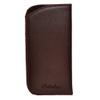 Calabria Slip-In Eyeglasses Case [Brown/Pack of 1] Faux Leather Sunglasses Pouch for Travel, Commute | Soft Glasses Holder | Clip-On for Easy Slide, Belt, Pocket Attachment | Eyeglasses Cases view 1