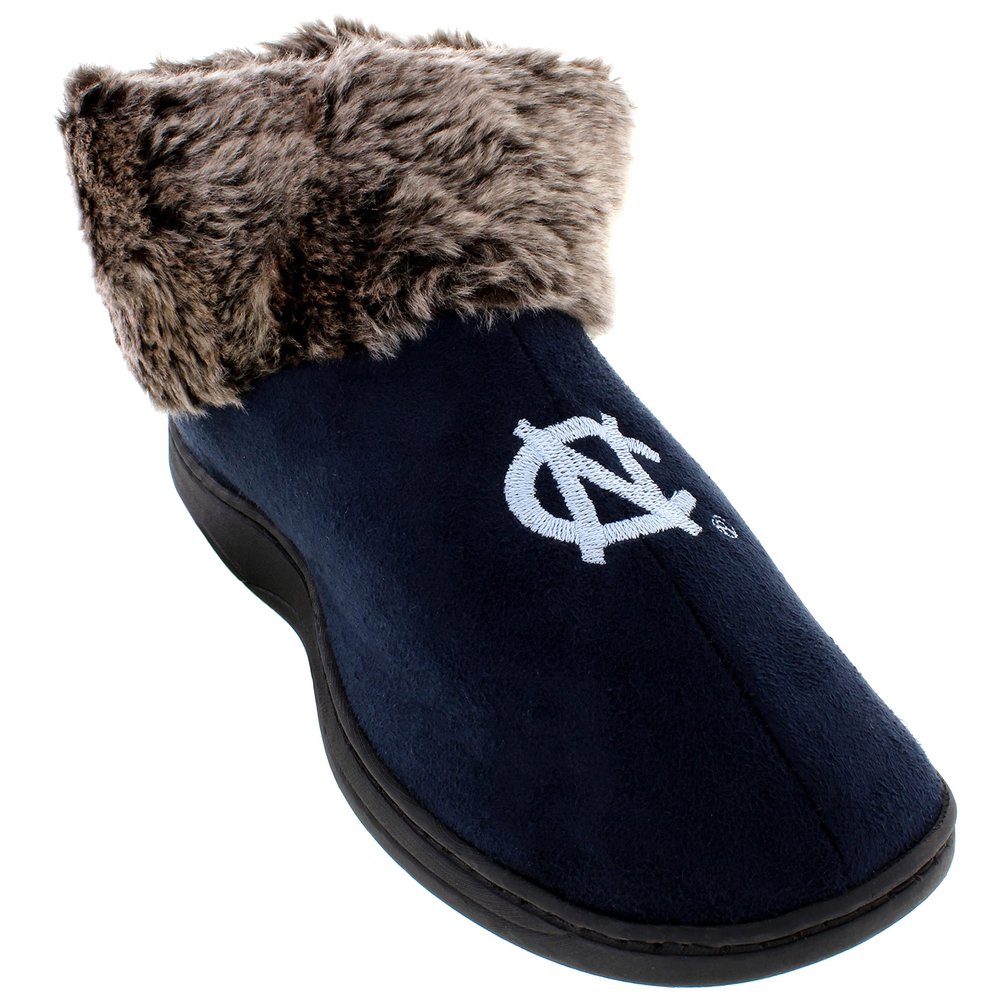 Comfy Feet Everything Comfy North Carolina Tar Heels Faux Sheepskin Furry Top Slipper - Medium